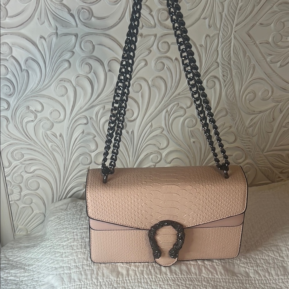 New Elegant Pink Chain Shoulder Bag